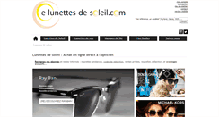 Desktop Screenshot of e-lunettes-de-soleil.com